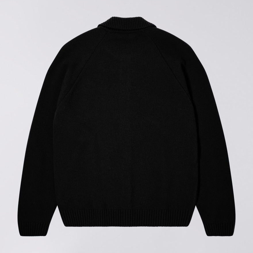 Edwin Mars Polo Cardigan - Black