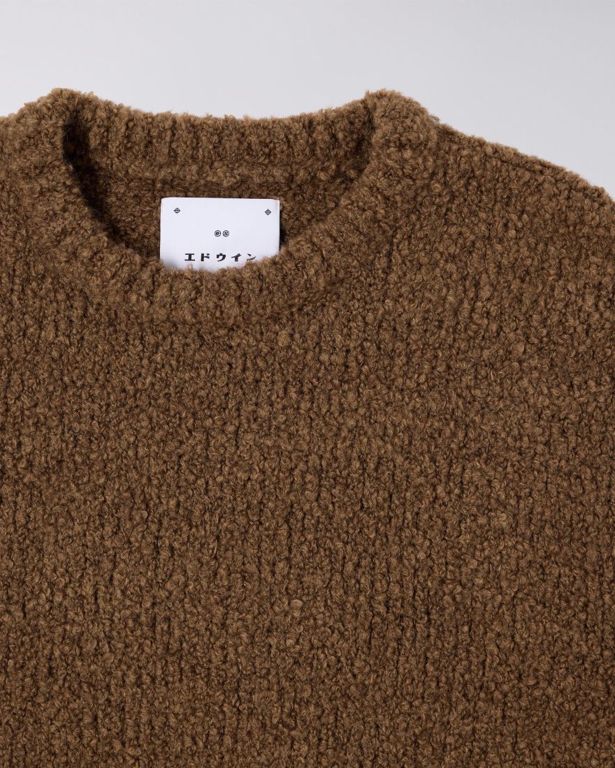 Edwin Dun Textured Sweater - Taupe