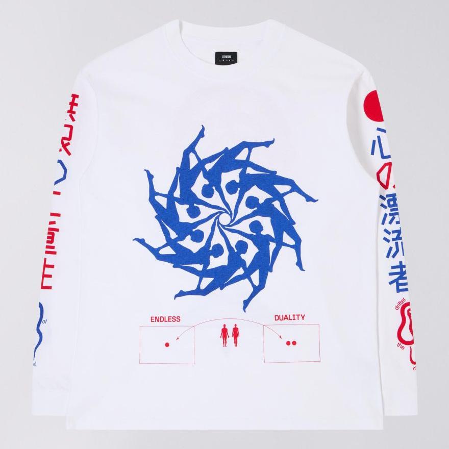 Edwin Mind Drifter LS T-Shirt - White