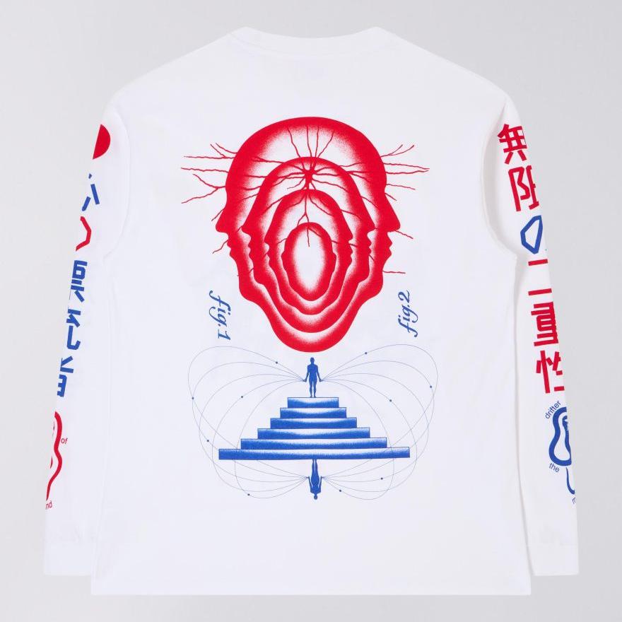 Edwin Mind Drifter LS T-Shirt - White