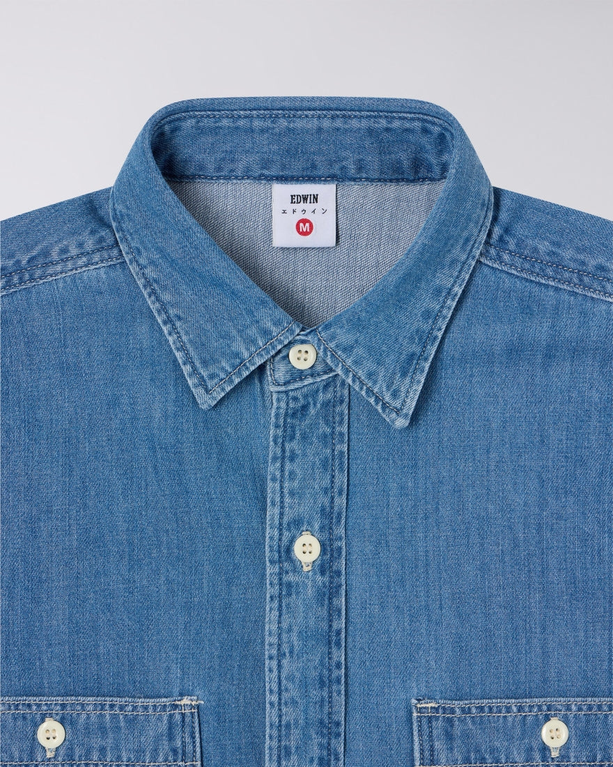 Edwin Work Shirt - Blue Light Used