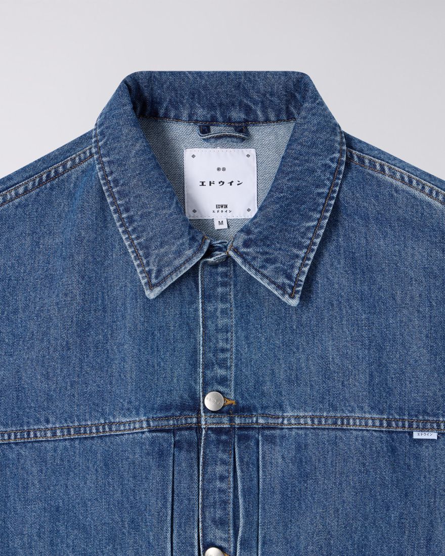 Edwin Freeland Jacket - Blue Mid Stone Wash