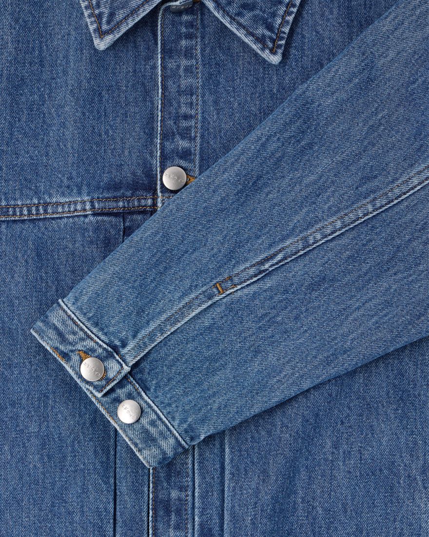 Edwin Freeland Jacket - Blue Mid Stone Wash