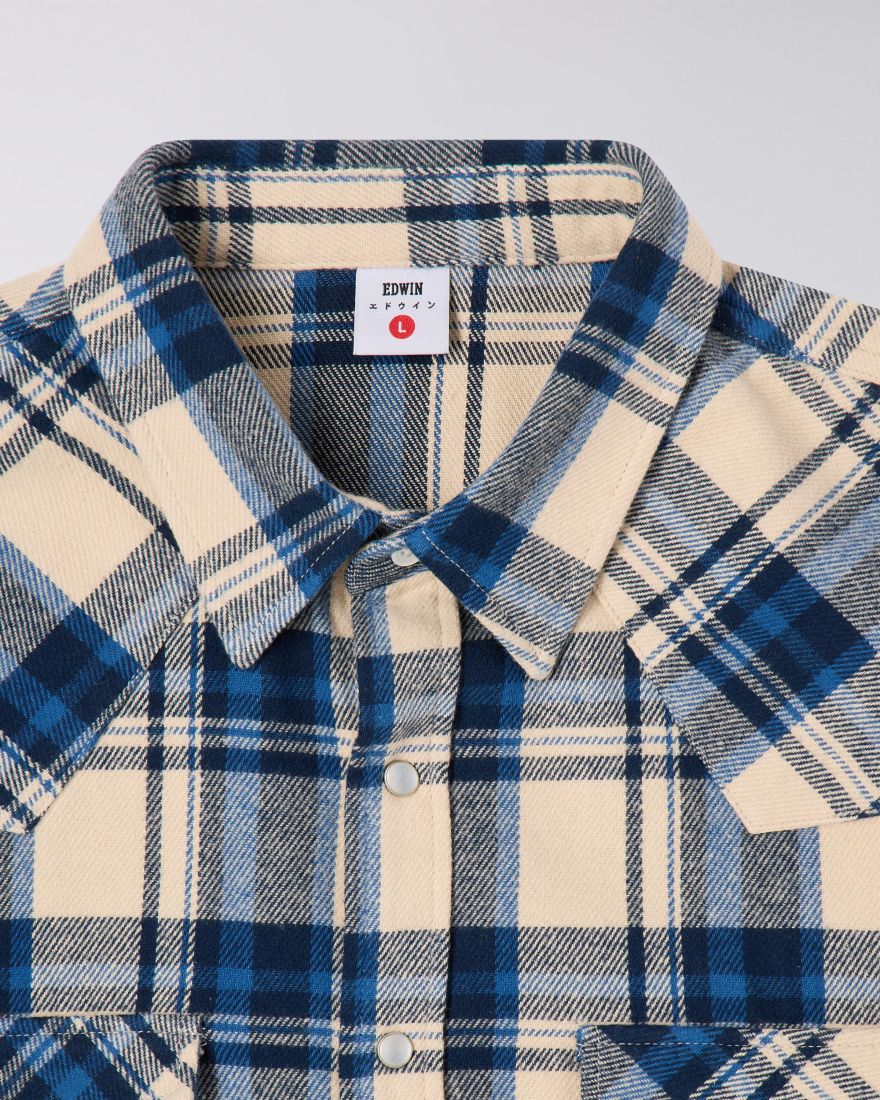 Edwin LS Work Shirt - Navy / Green