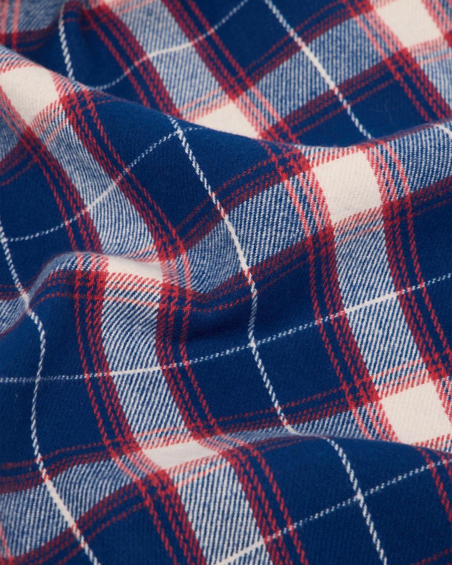 Edwin LS Work Shirt - Navy / Red