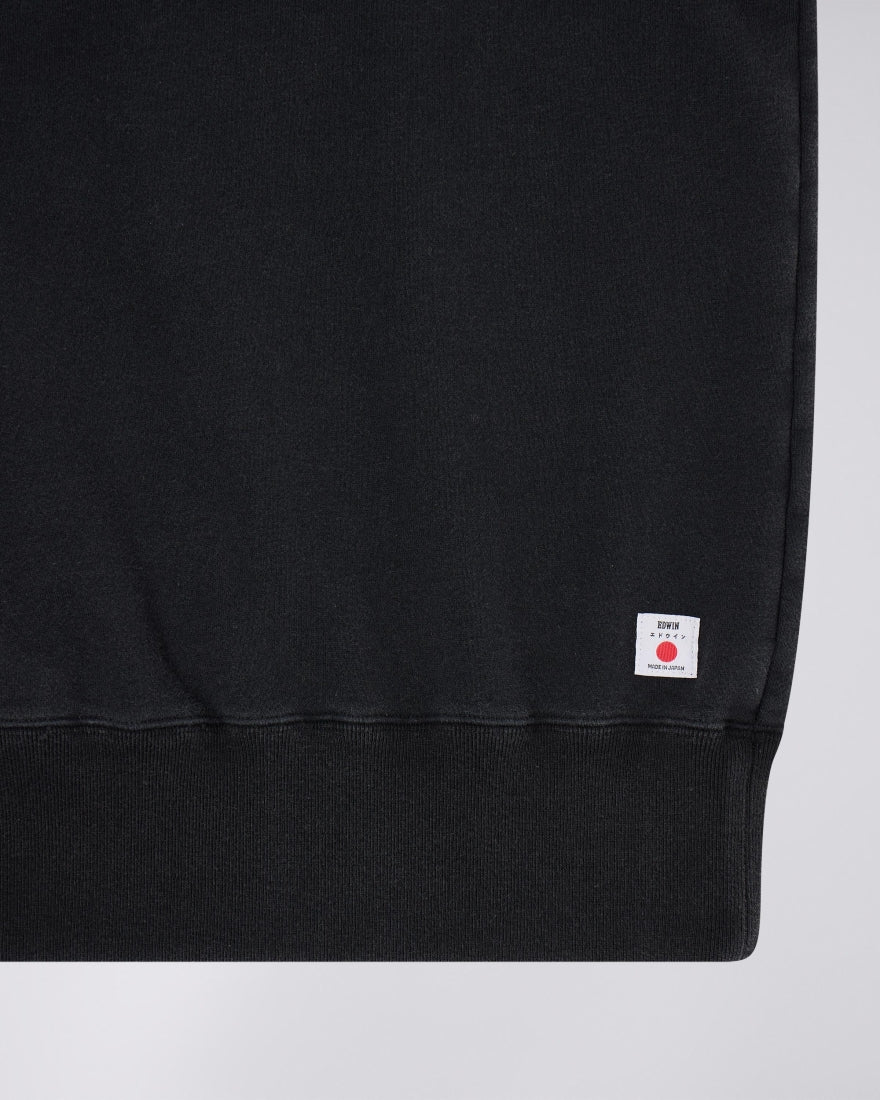 Edwin Raglan Sleeve Crew - Black