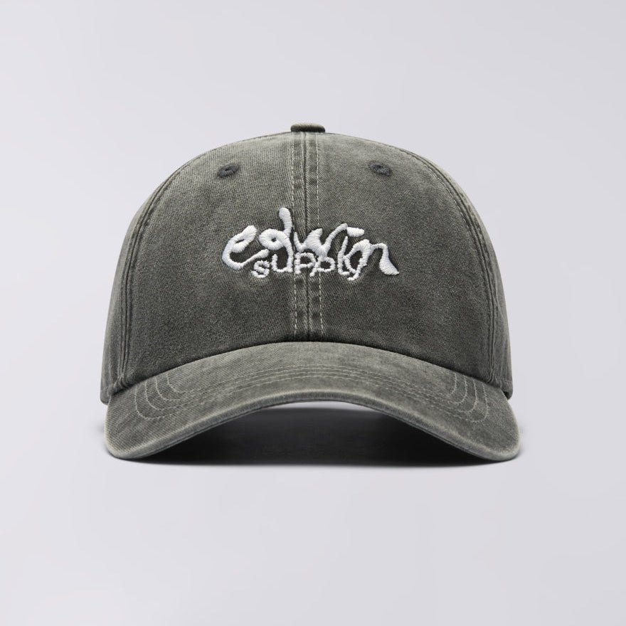 Edwin Soft Washed 6 Panel Cap - Black Stone Wash