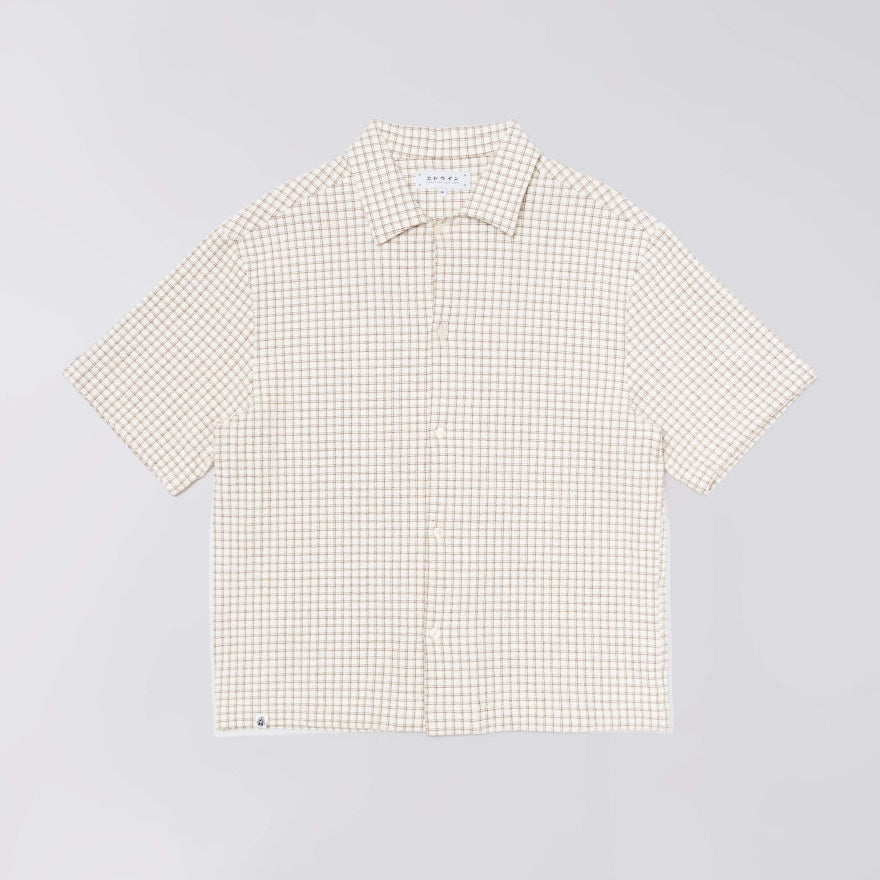 Edwin Zed Shirt - White / Brown