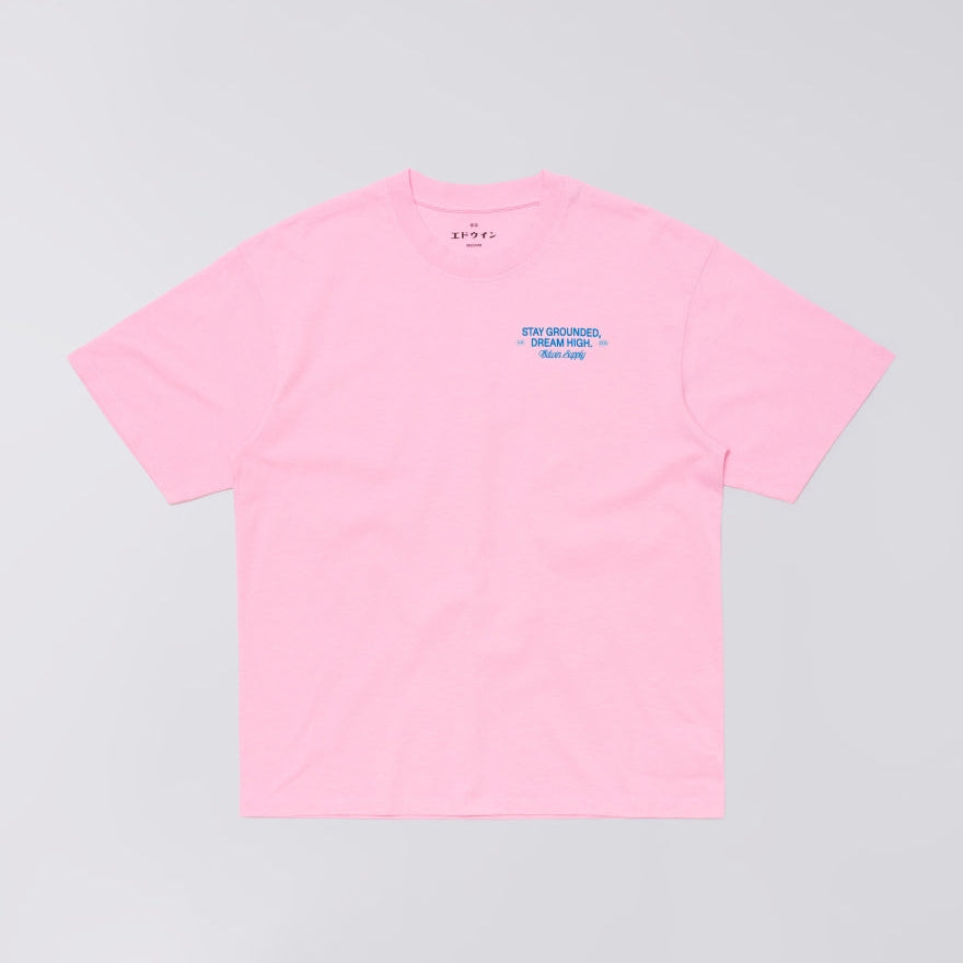 Edwin Laid Back League T-Shirt - Begonia Pink
