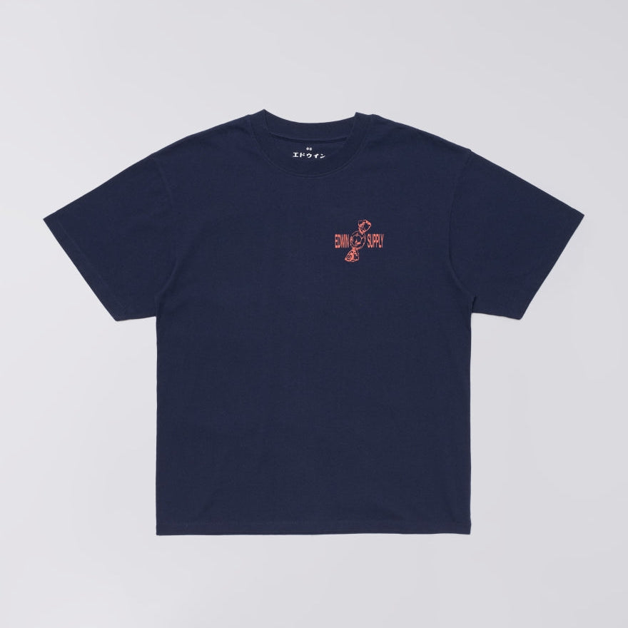Edwin Sorry Tokyo T-Shirt - Maritime Blue