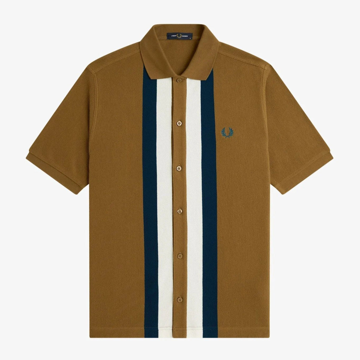 Fred Perry Panelled Button Through - Shaded Stone