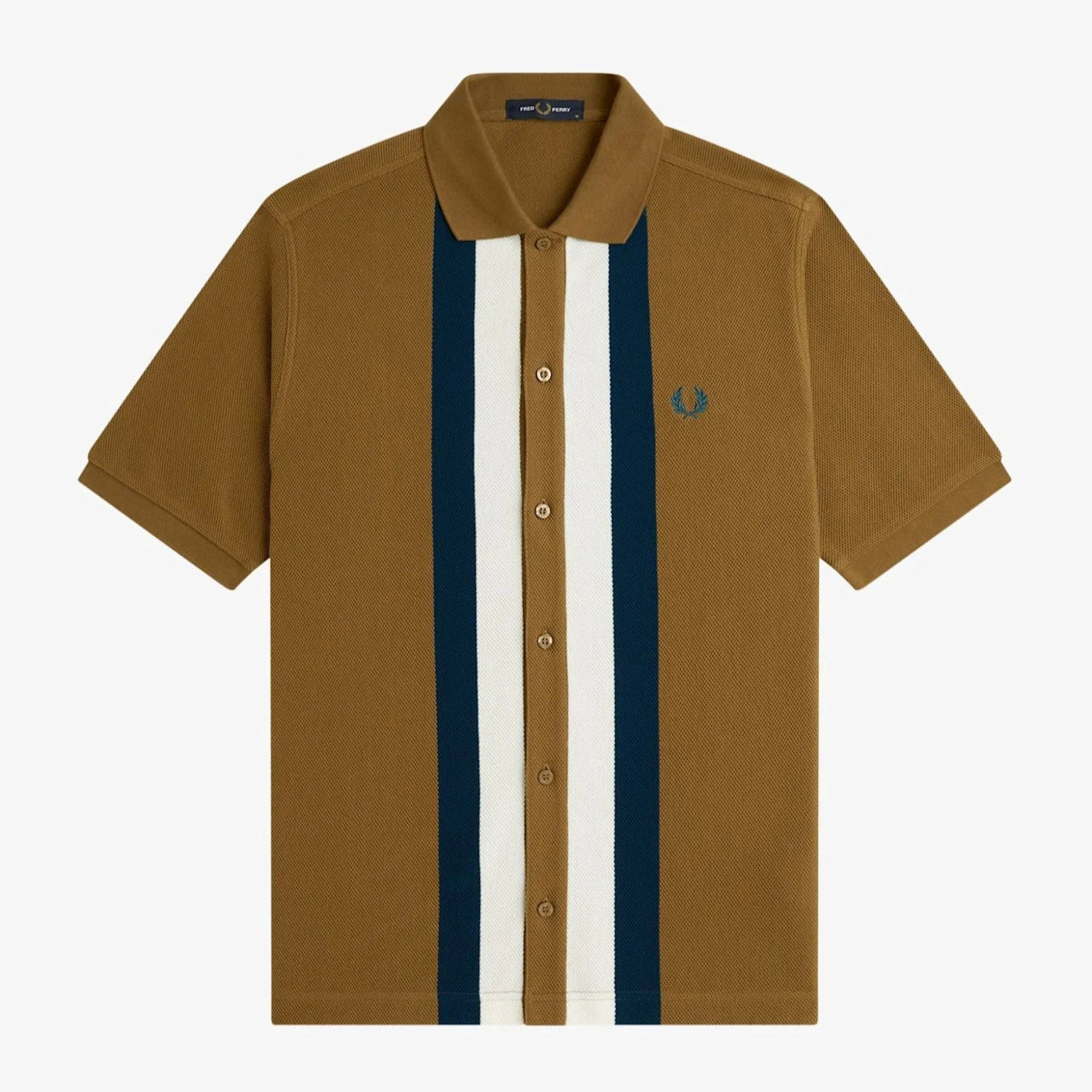 Fred Perry Panelled Button Through - Shaded Stone