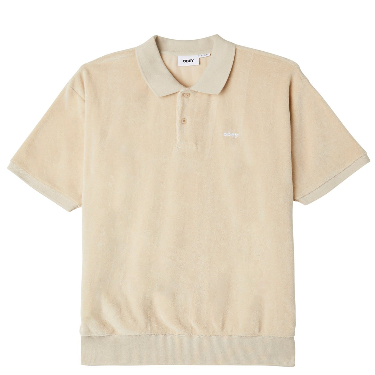 Obey Denton Terry Polo - Oyster Grey