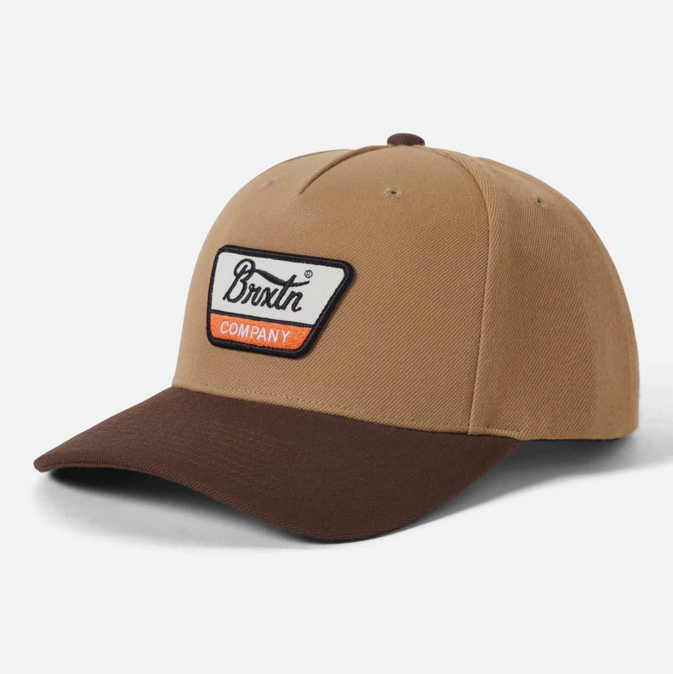 Brixton Linwood Snapback - Sand / Pinecone Brown