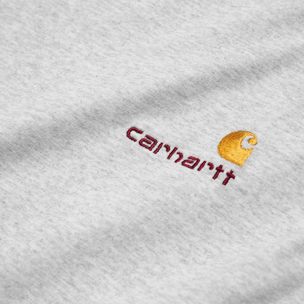 Carhartt WIP LS American Script T-Shirt - Ash Heather