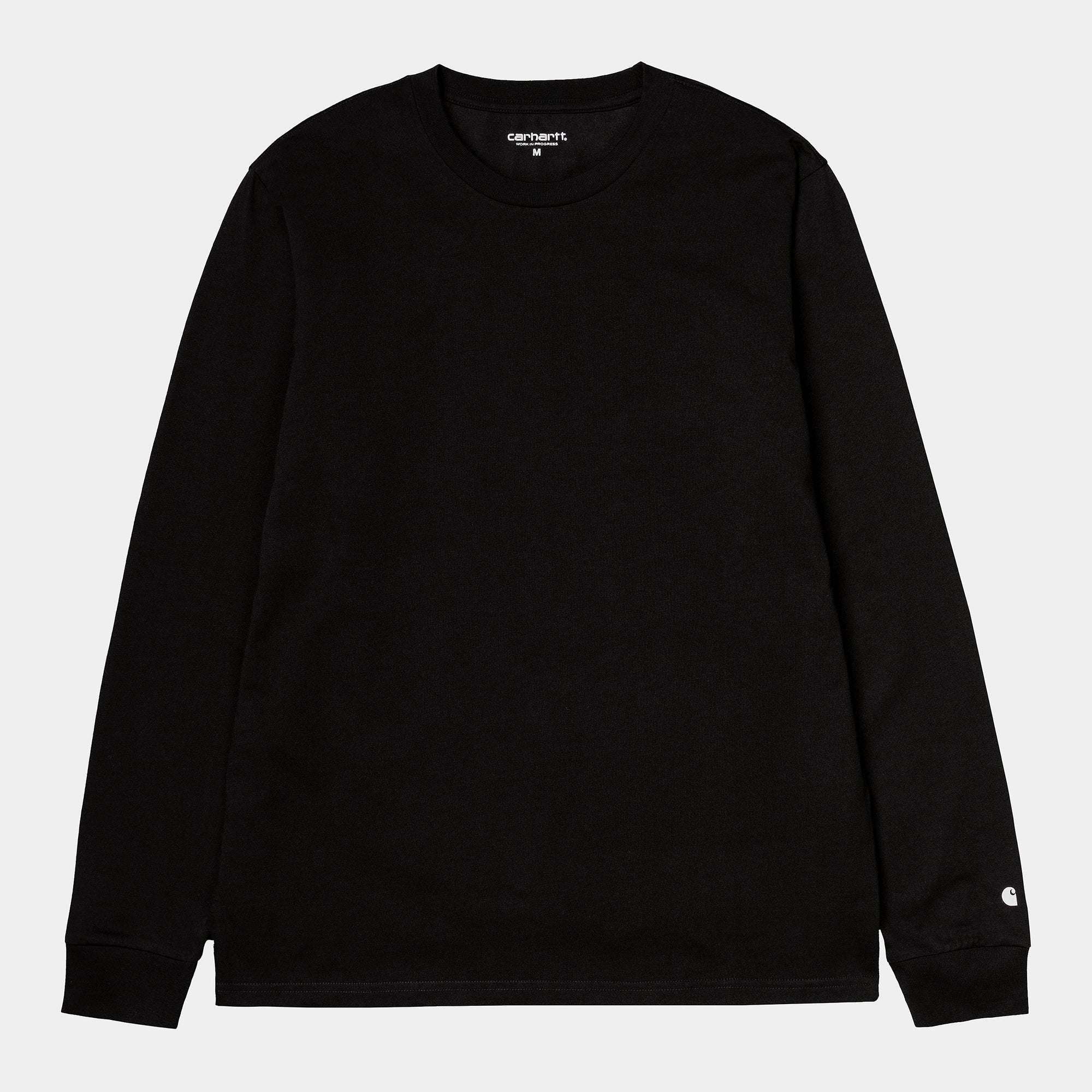 Carhartt WIP LS Base T-Shirt - Black / White