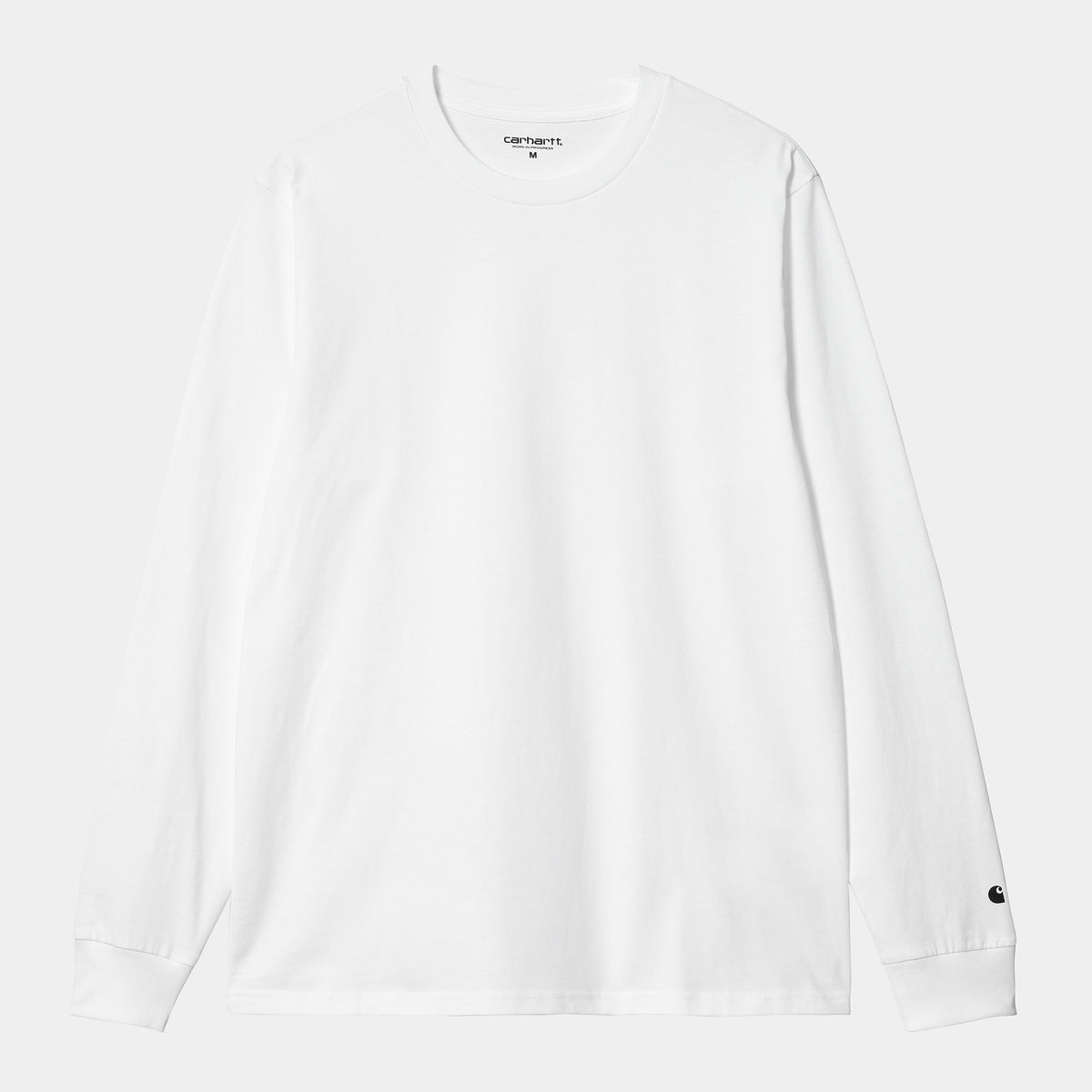 Carhartt WIP LS Base T-Shirt - White / Black