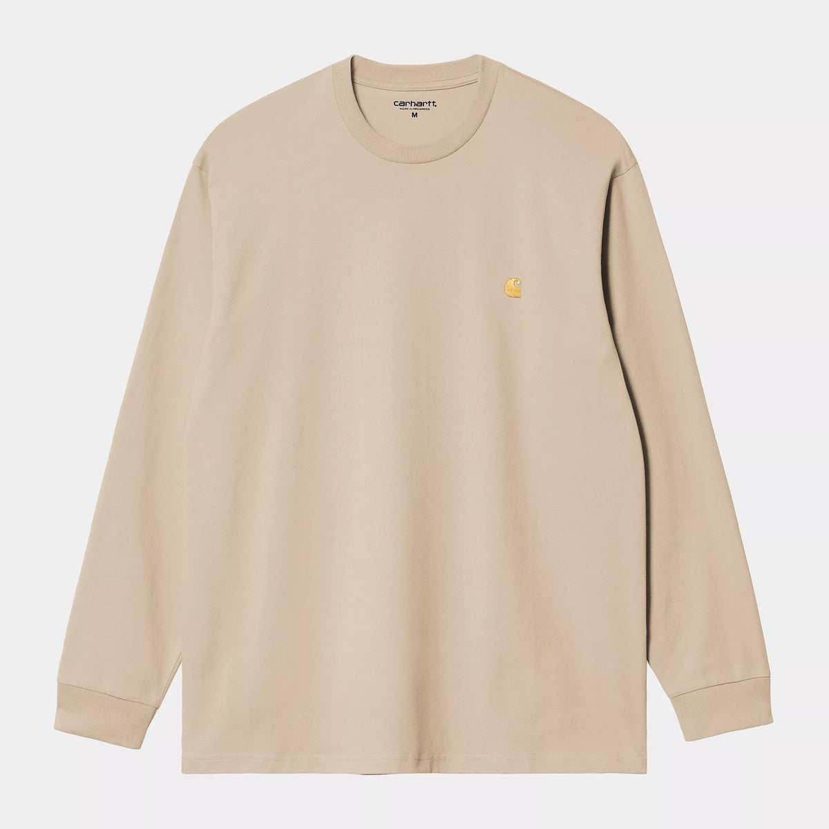 Carhartt WIP LS Chase T-Shirt - Fleur De Sel / Gold