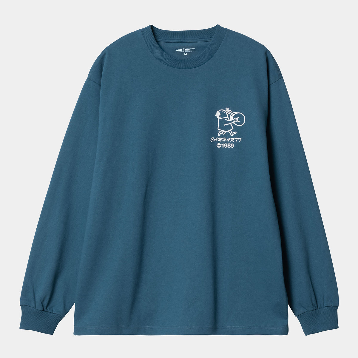 Carhartt WIP LS Delicious Frequencies T-Shirt - Prussian Blue