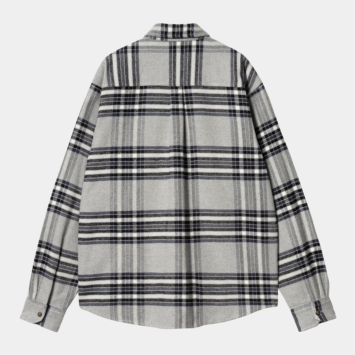 Carhartt WIP LS Hawkins Shirt - Grey Heather / Blue