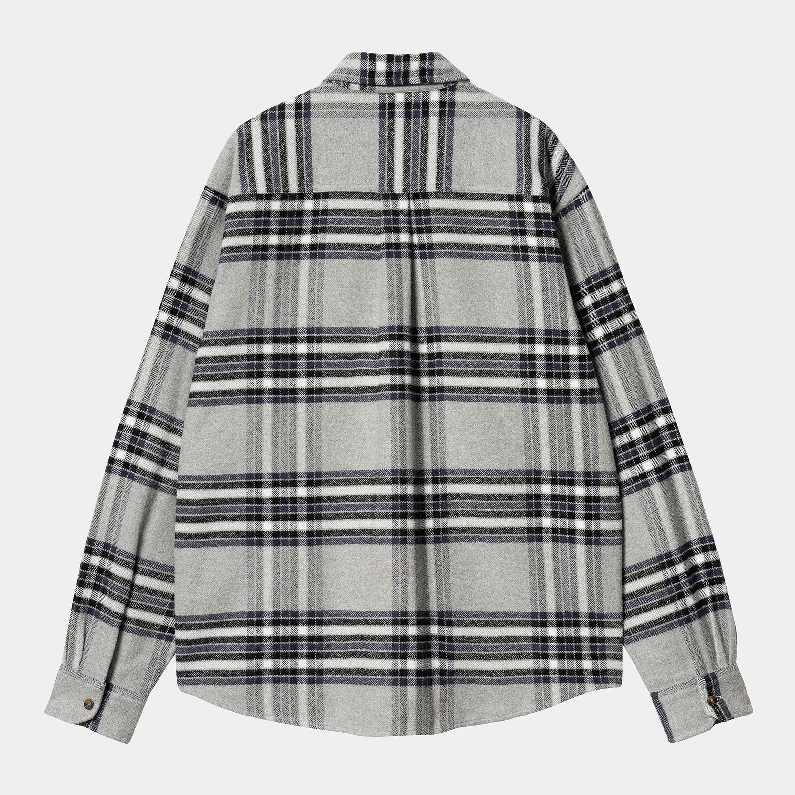 Carhartt WIP LS Hawkins Shirt - Grey Heather / Blue