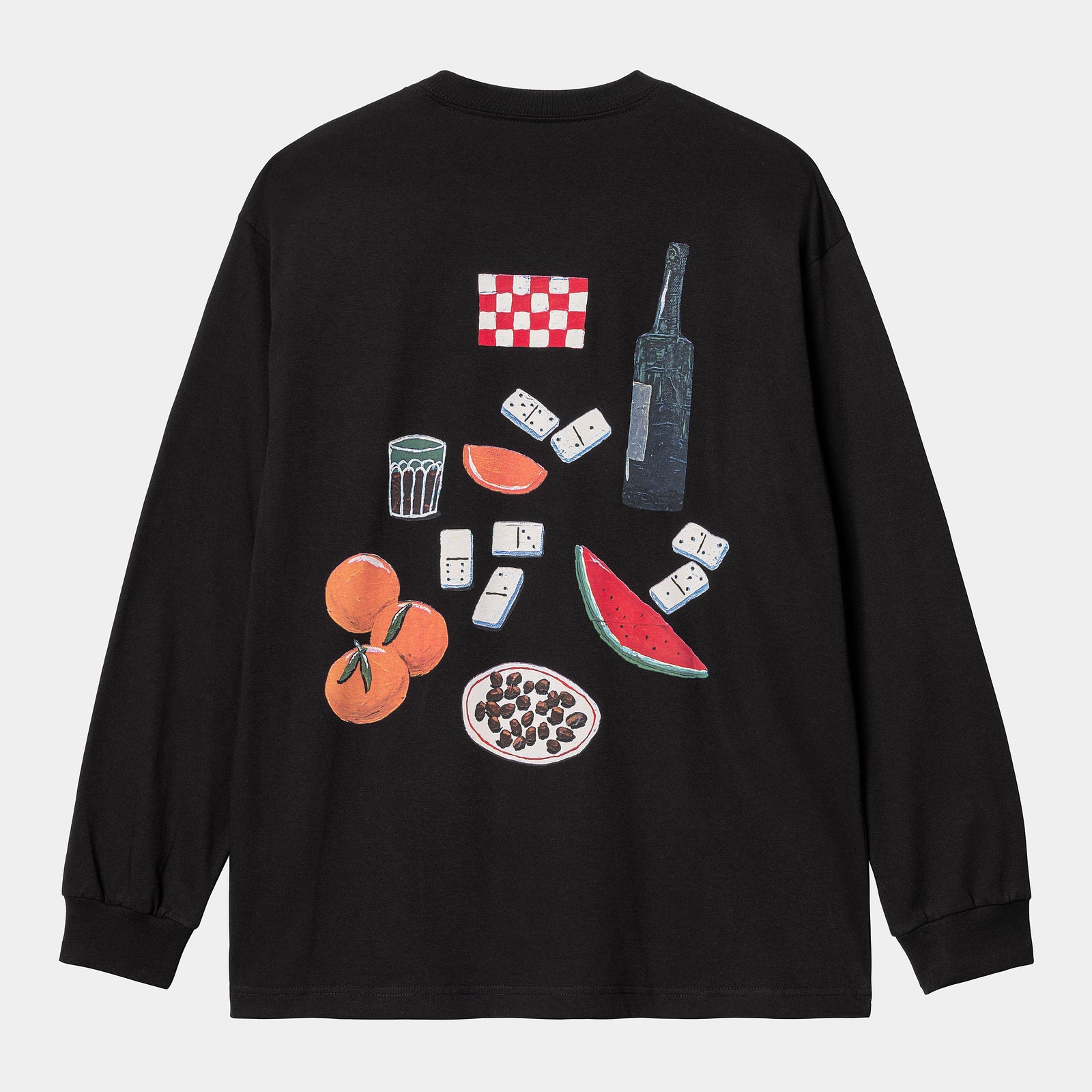 Carhartt WIP LS Isis Maria Dinner T-Shirt - Black