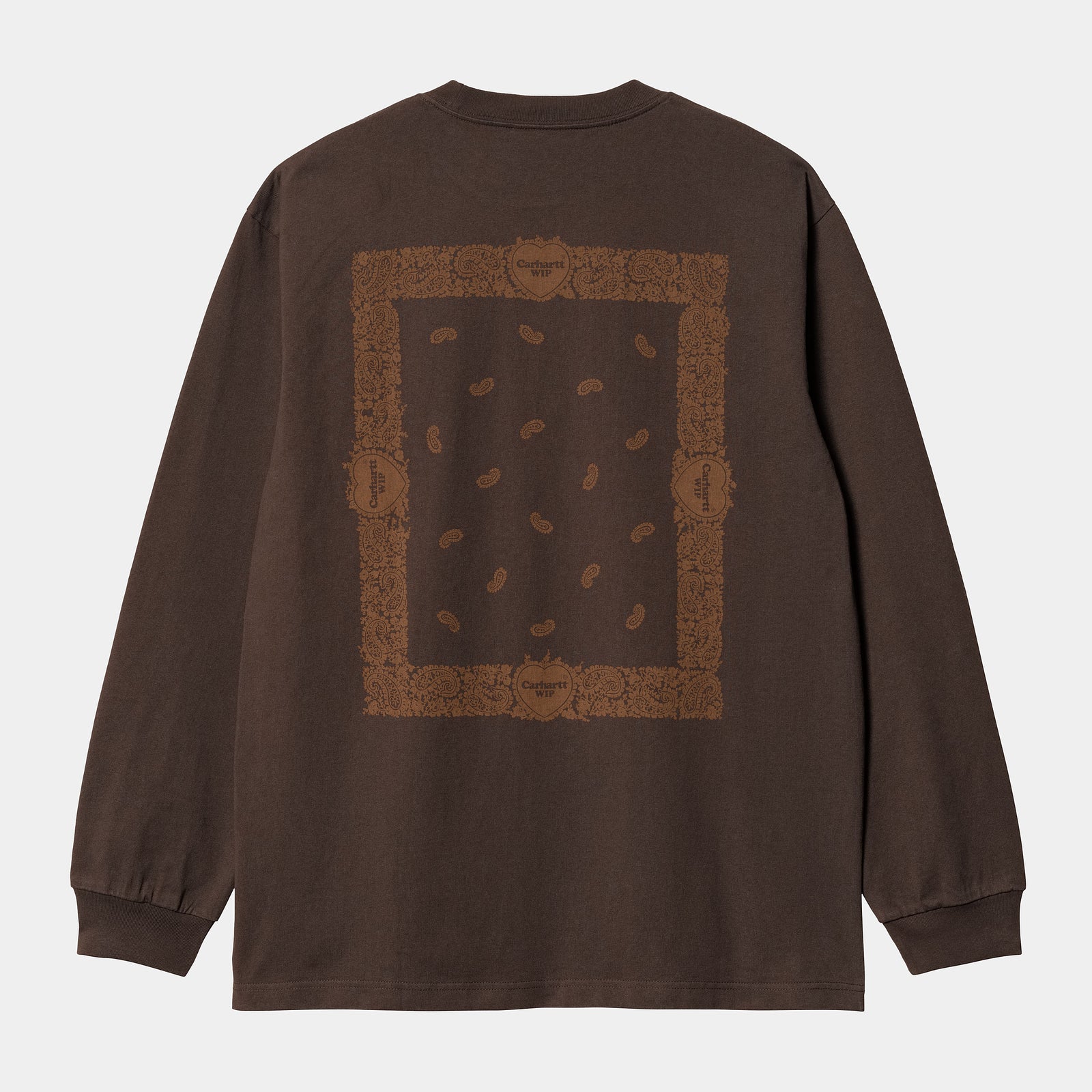 Carhartt WIP LS Paisley T-Shirt - Buckeye / Deep H Brown