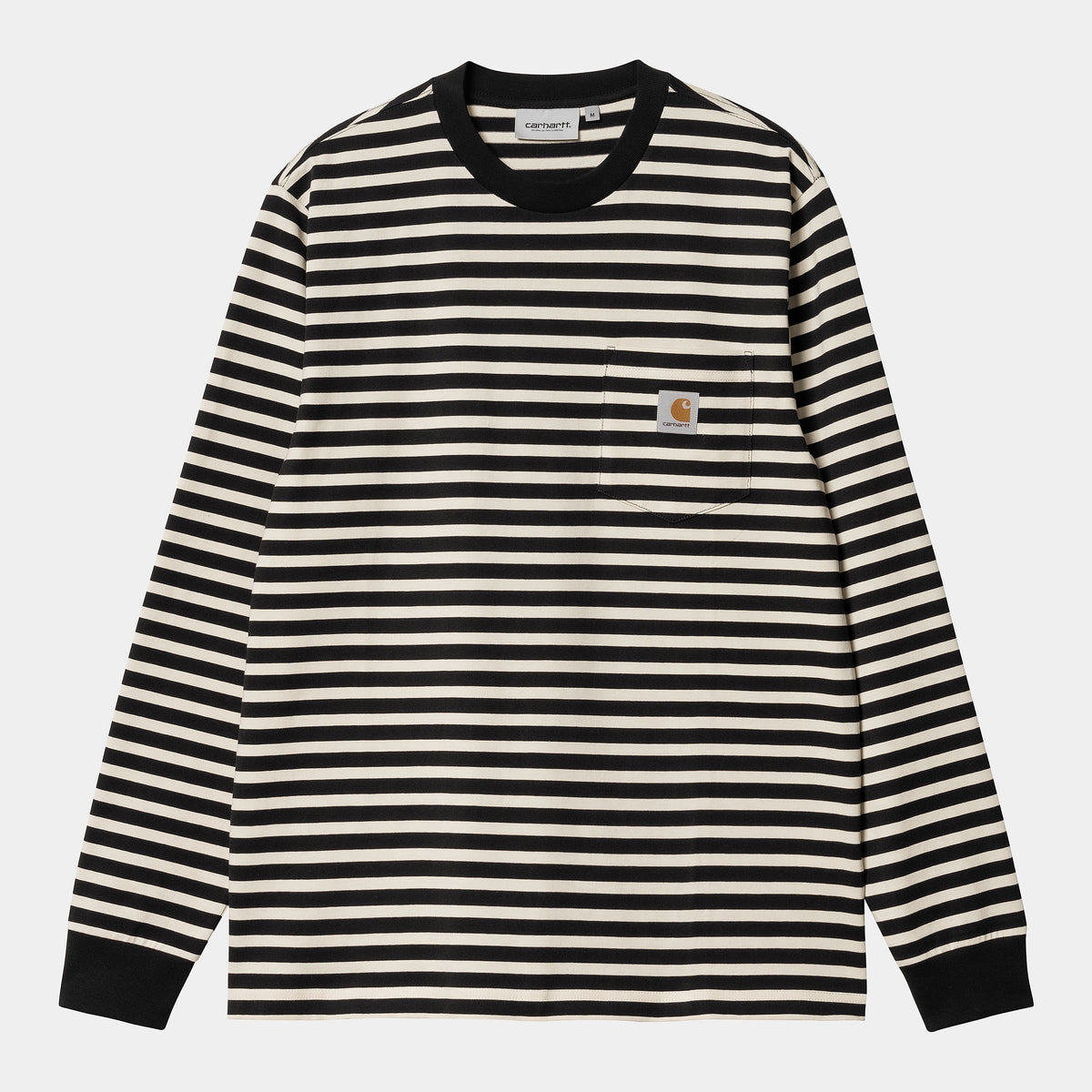 Carhartt WIP LS Seidler Pocket T-Shirt - Salt / Black