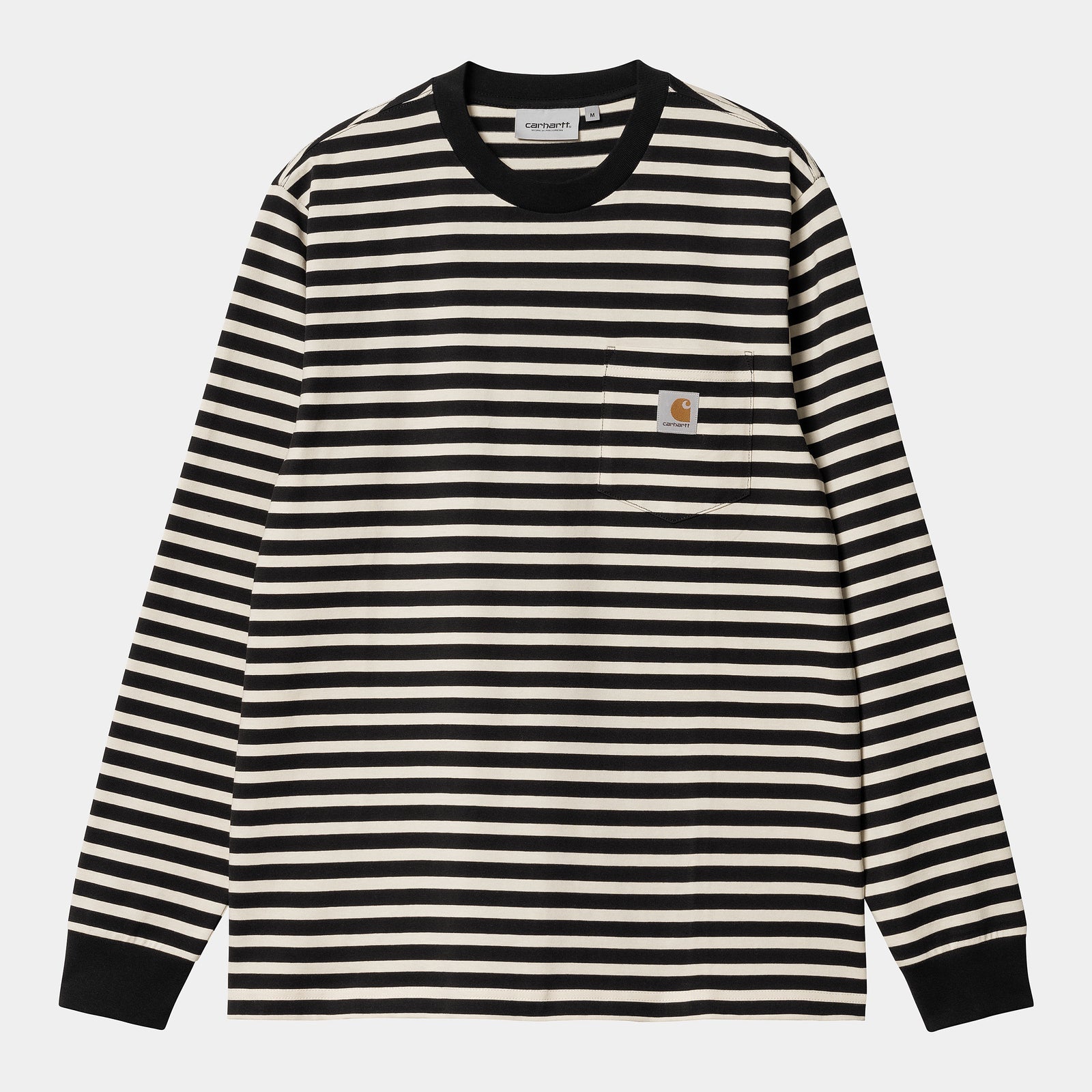 Carhartt WIP LS Seidler Pocket T-Shirt - Salt / Black