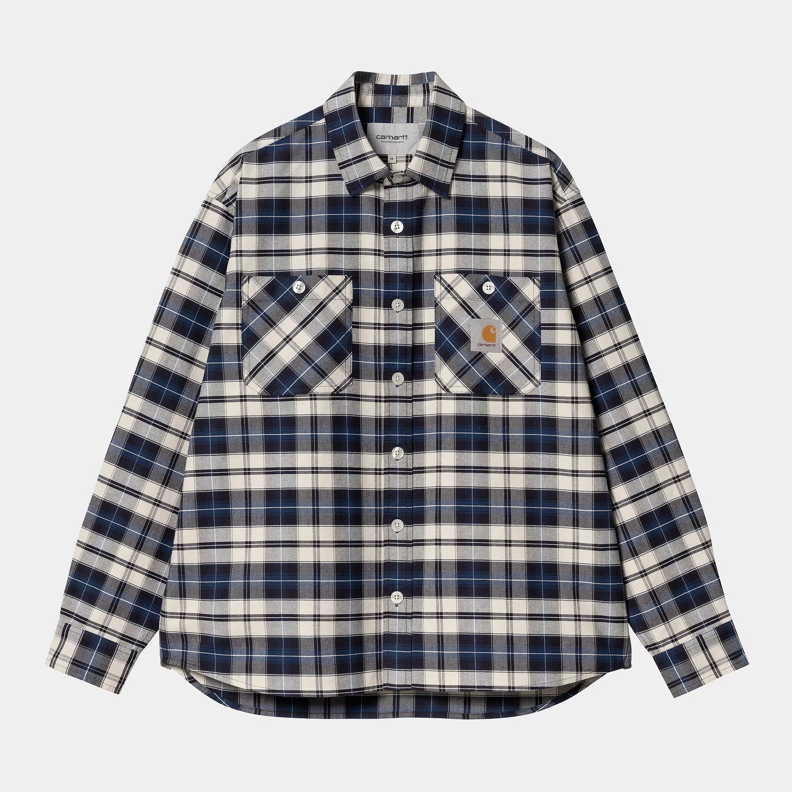 Carhartt WIP Tarbell Shirt - Dark Navy / White