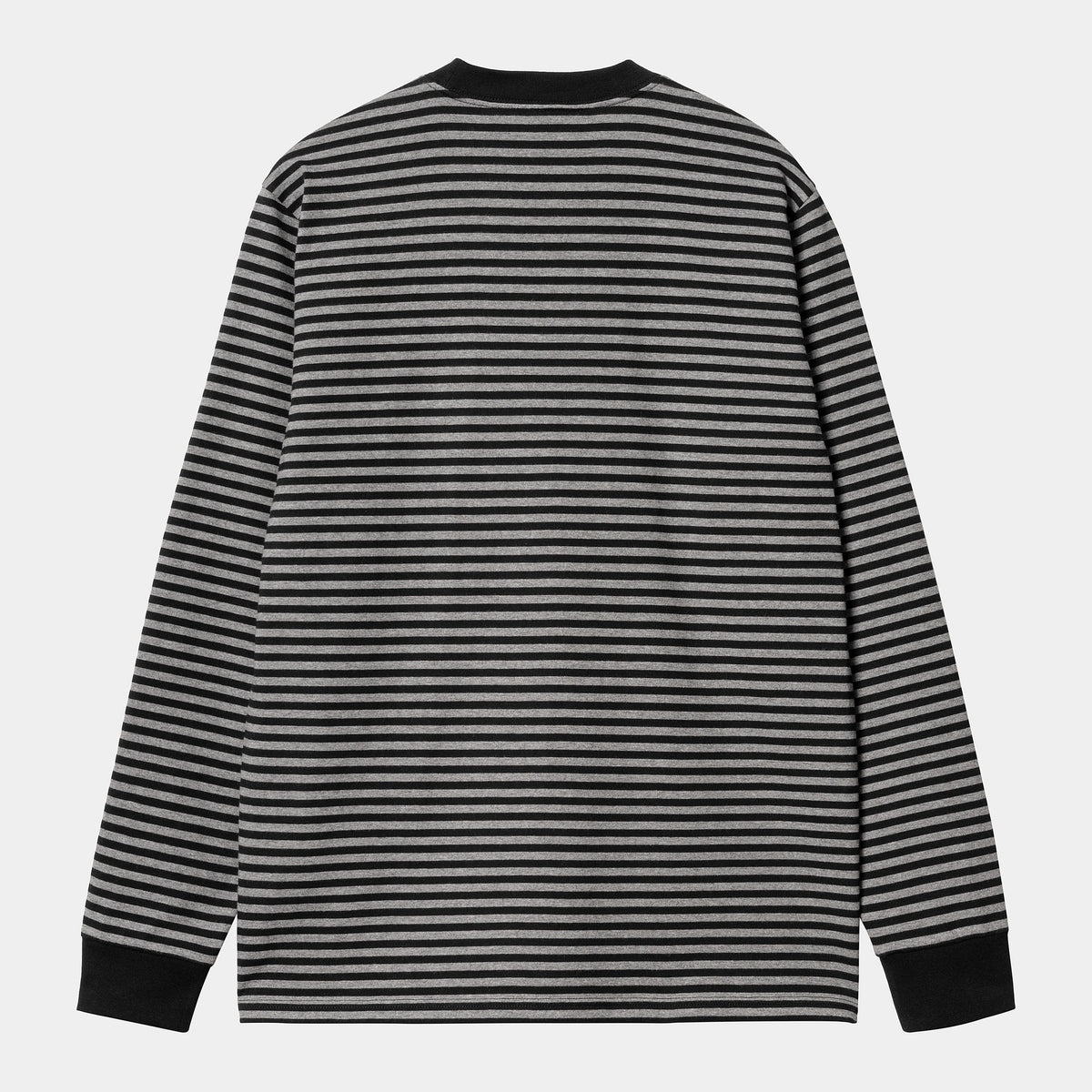 Carhartt WIP LS Verner Pocket T-Shirt - Black / Dark Grey Heather
