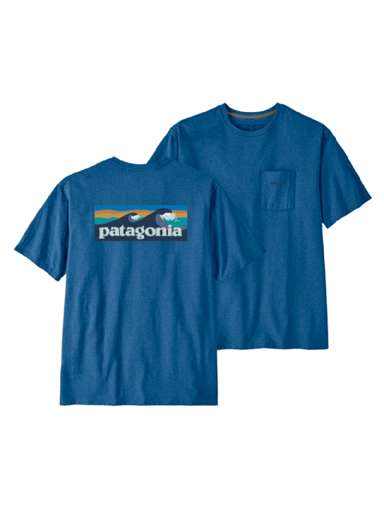 Patagonia Boardshort Logo Pocket T-Shirt - Endless Blue