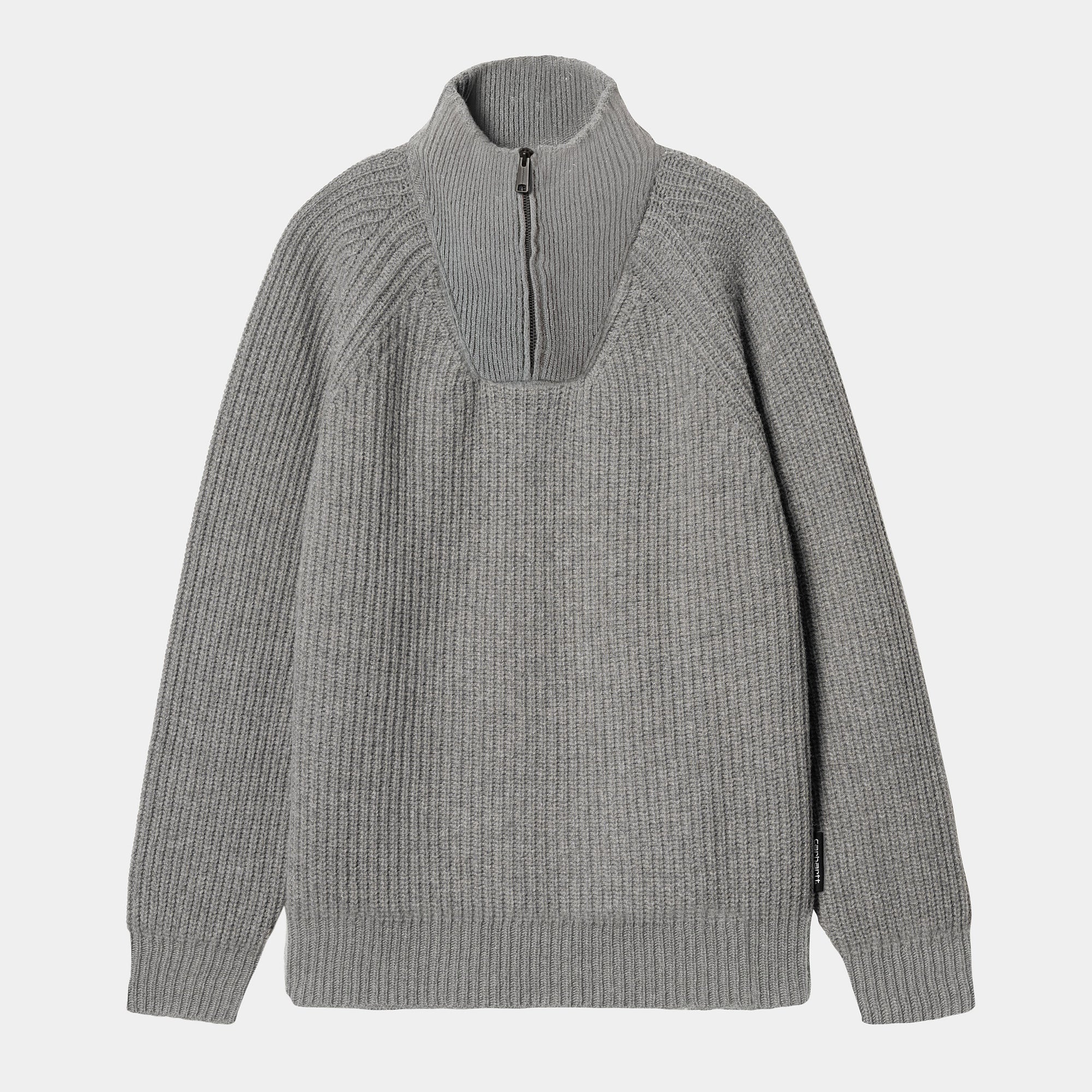Carhartt WIP Marlon Half Zip Sweater - Grey Heather