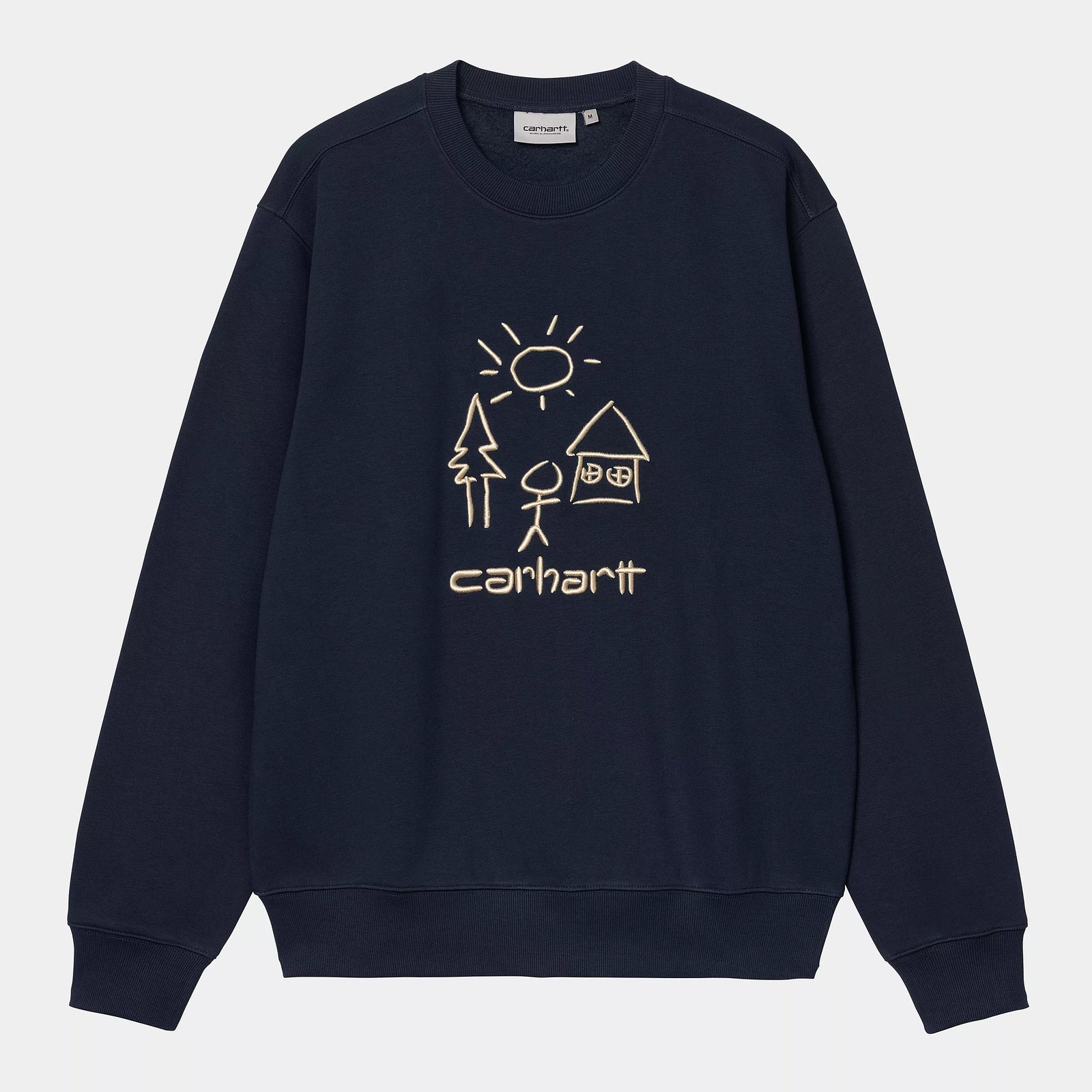 Carhartt WIP Masterpiece Sweat - Air Force Blue / Dusty H Brown