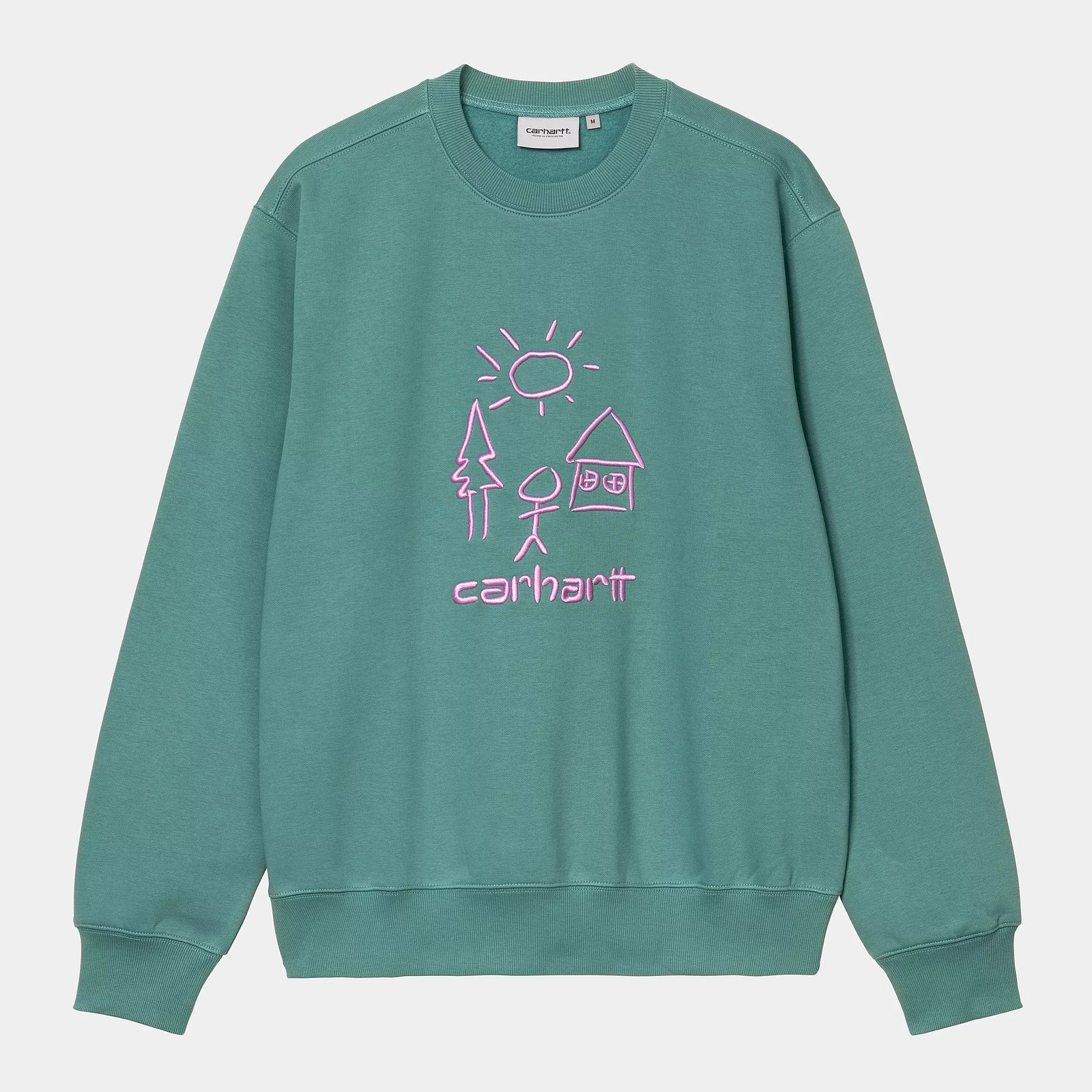 Carhartt WIP Masterpiece Sweat - Saguaro / Pink