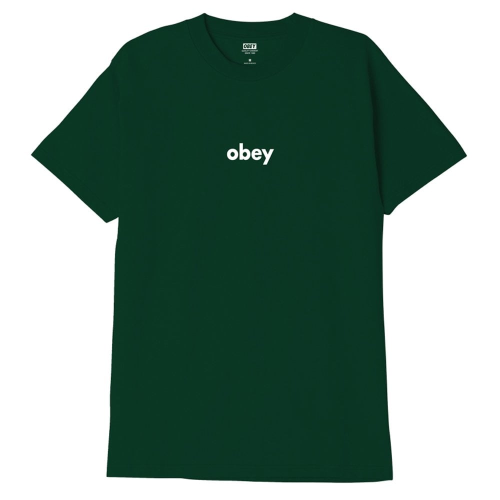 Obey Lower Case 2 T-Shirt - Forest Green
