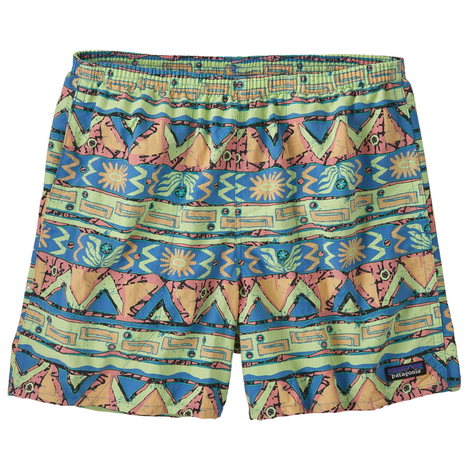 Patagonia Baggies 5" Shorts - High Hopes Geo / Salamander Green