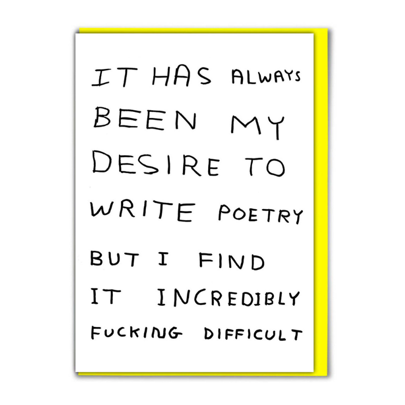 David Shrigley Cards - Write Poetry