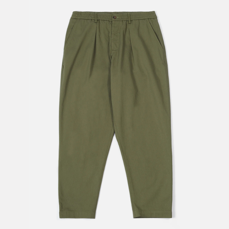 UW Pleated Track Pant - Light Olive
