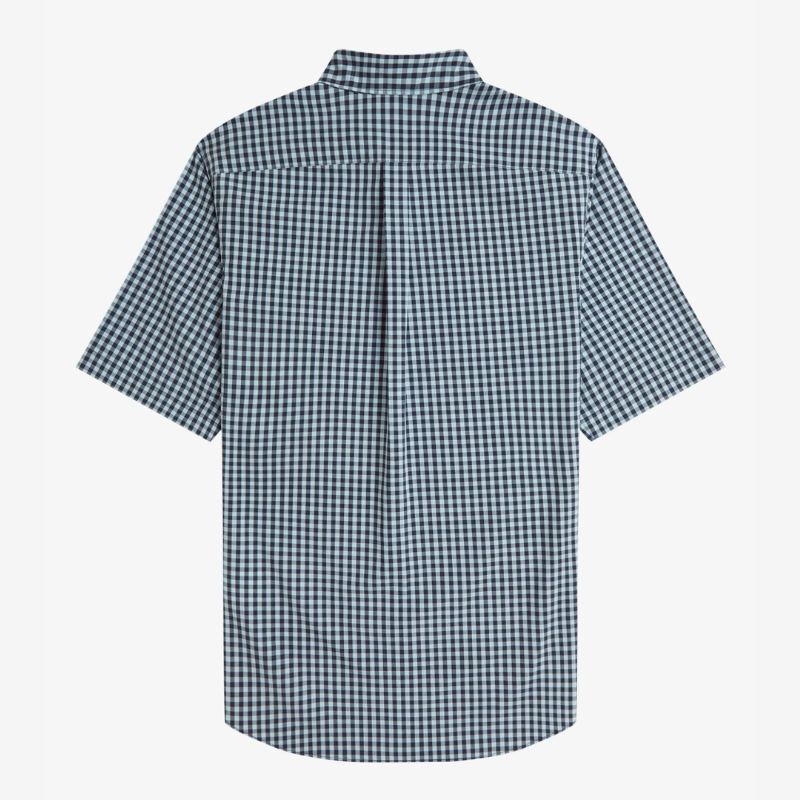 Fred Perry Gingham SS Shirt - Ball Boy Blue