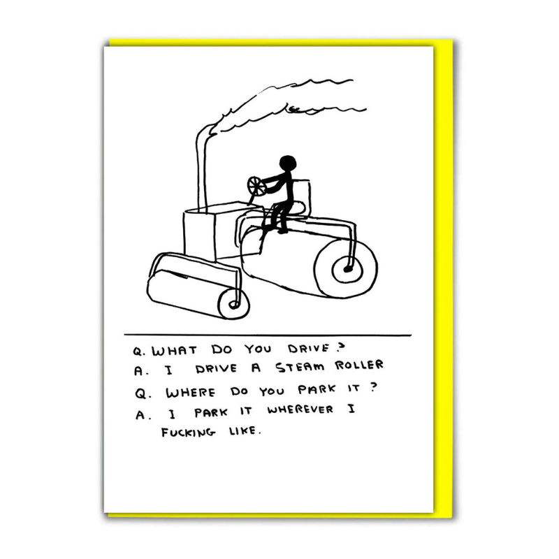 David Shrigley Cards - Steam Roller