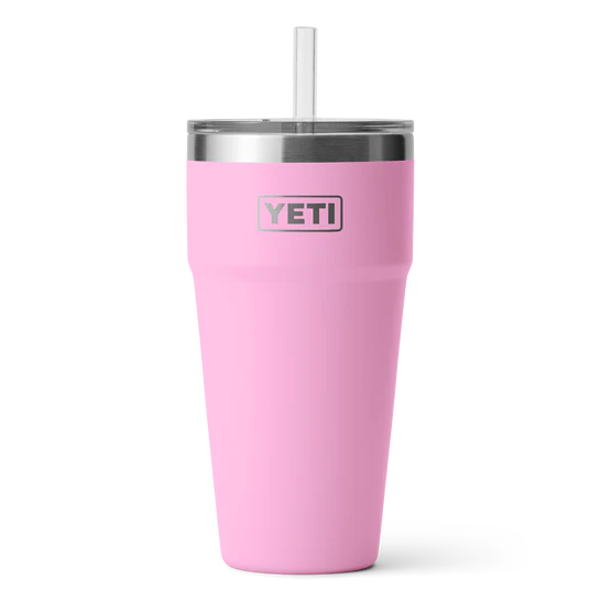 Yeti Rambler 26oz Straw Cup - Power Pink