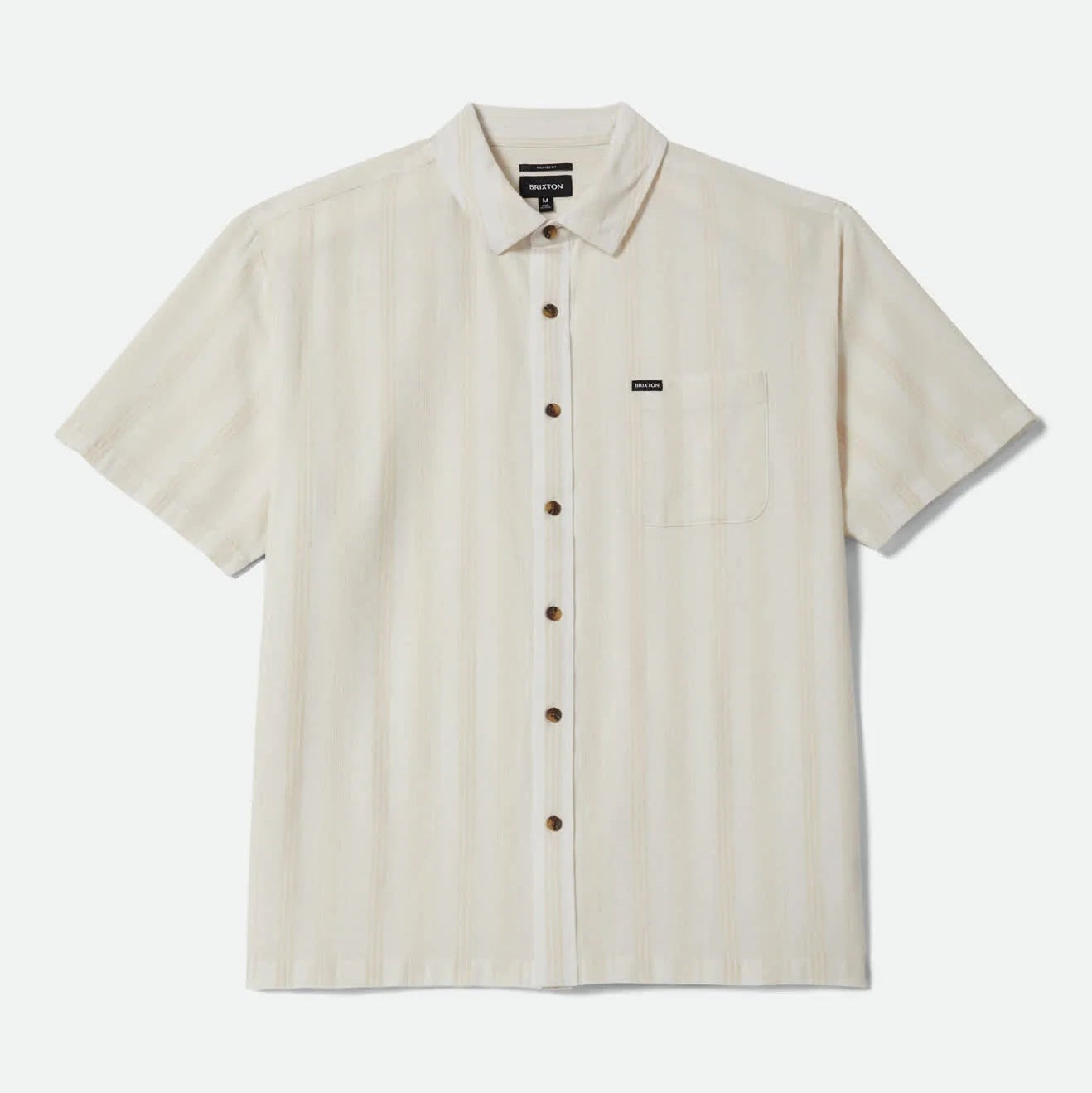 Brixton Striped Shirt - Off White