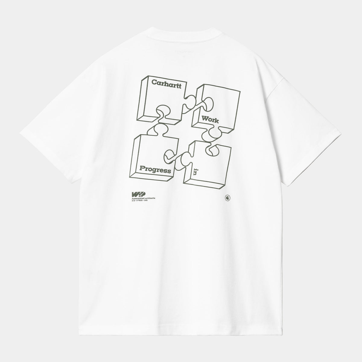 Carhartt WIP Assemble T-Shirt - White / Smoke Green