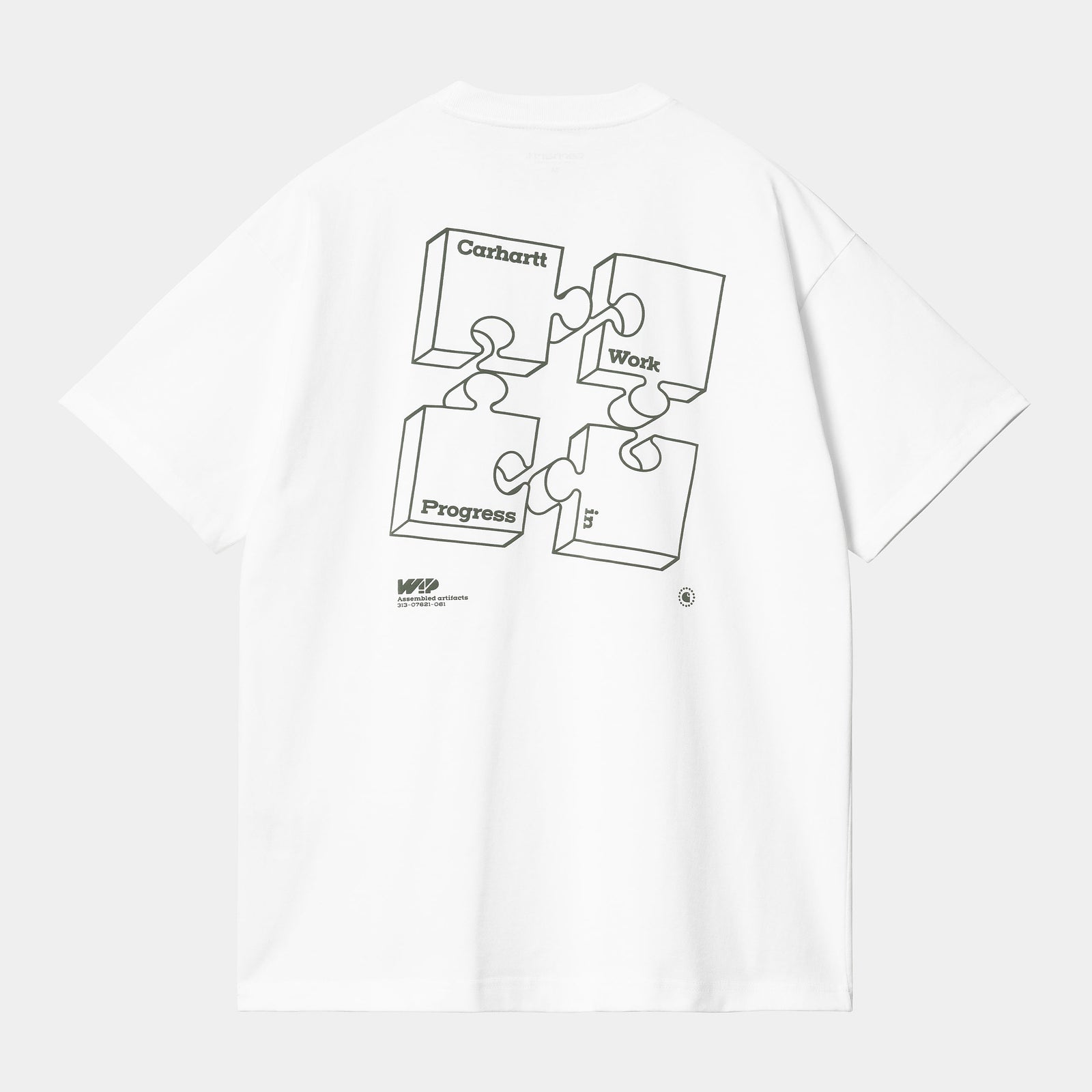 Carhartt WIP Assemble T-Shirt - White / Smoke Green