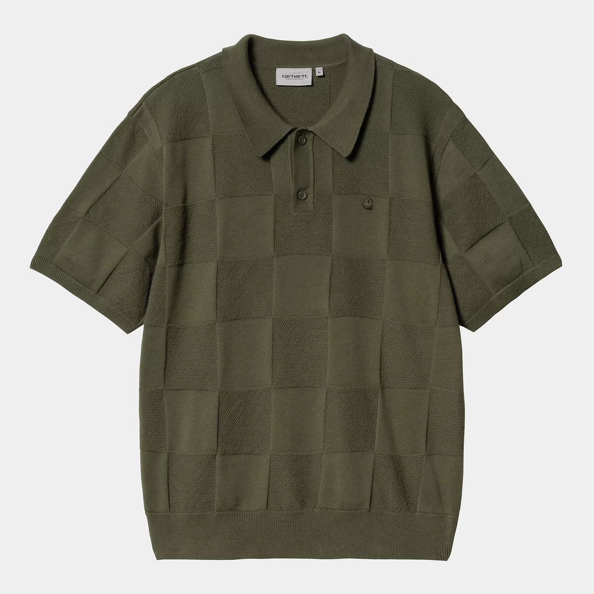 Carhartt WIP Checker Polo - Dollar Green