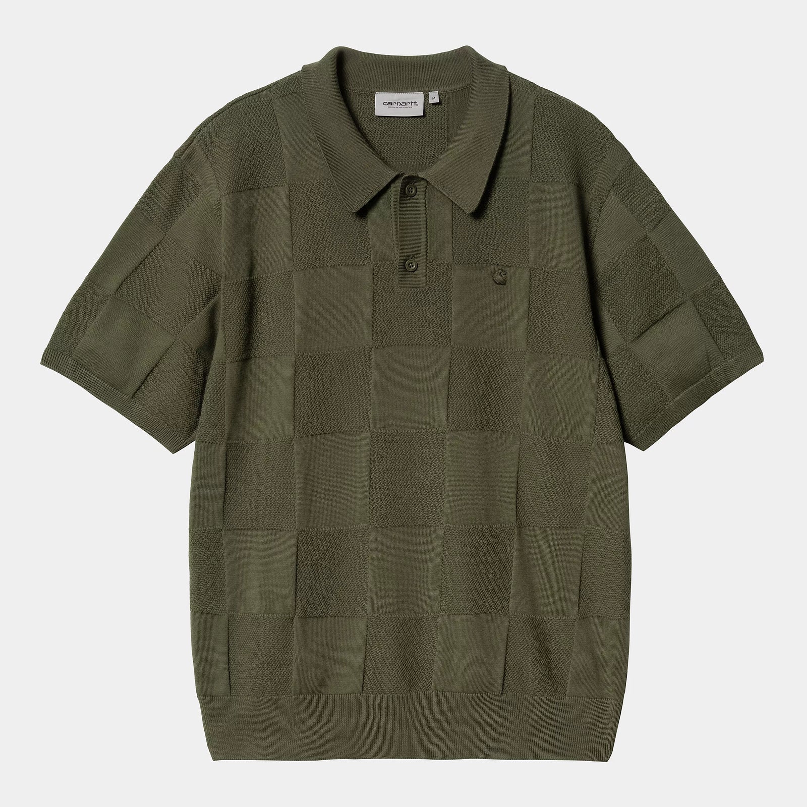 Carhartt WIP Checker Polo - Dollar Green