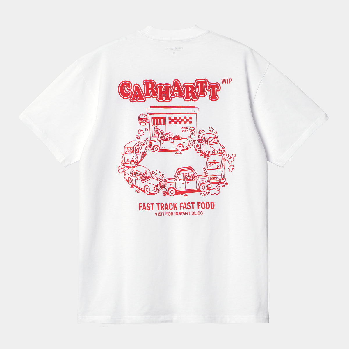 Carhartt WIP Fast Food T-Shirt - White / Red