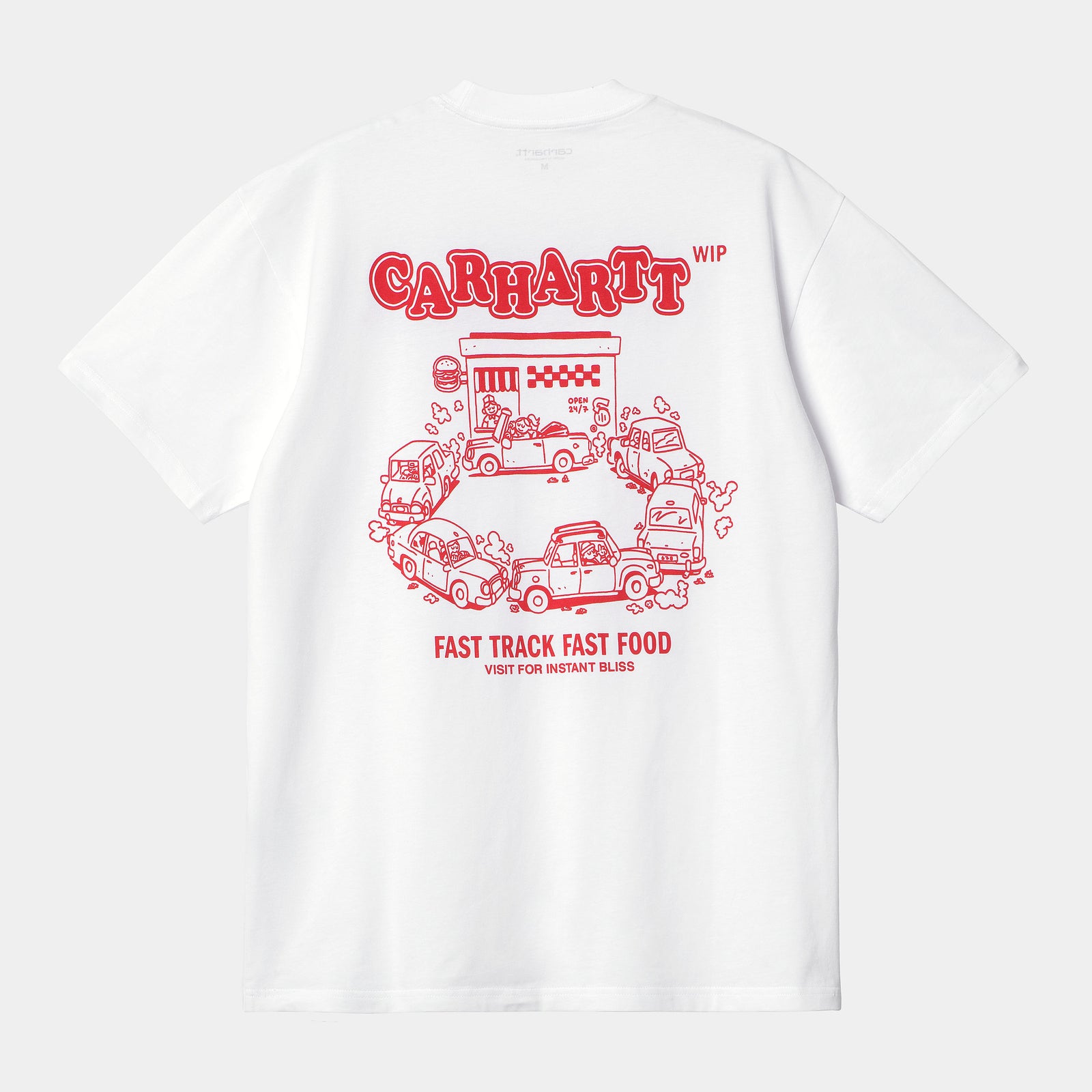 Carhartt WIP Fast Food T-Shirt - White / Red