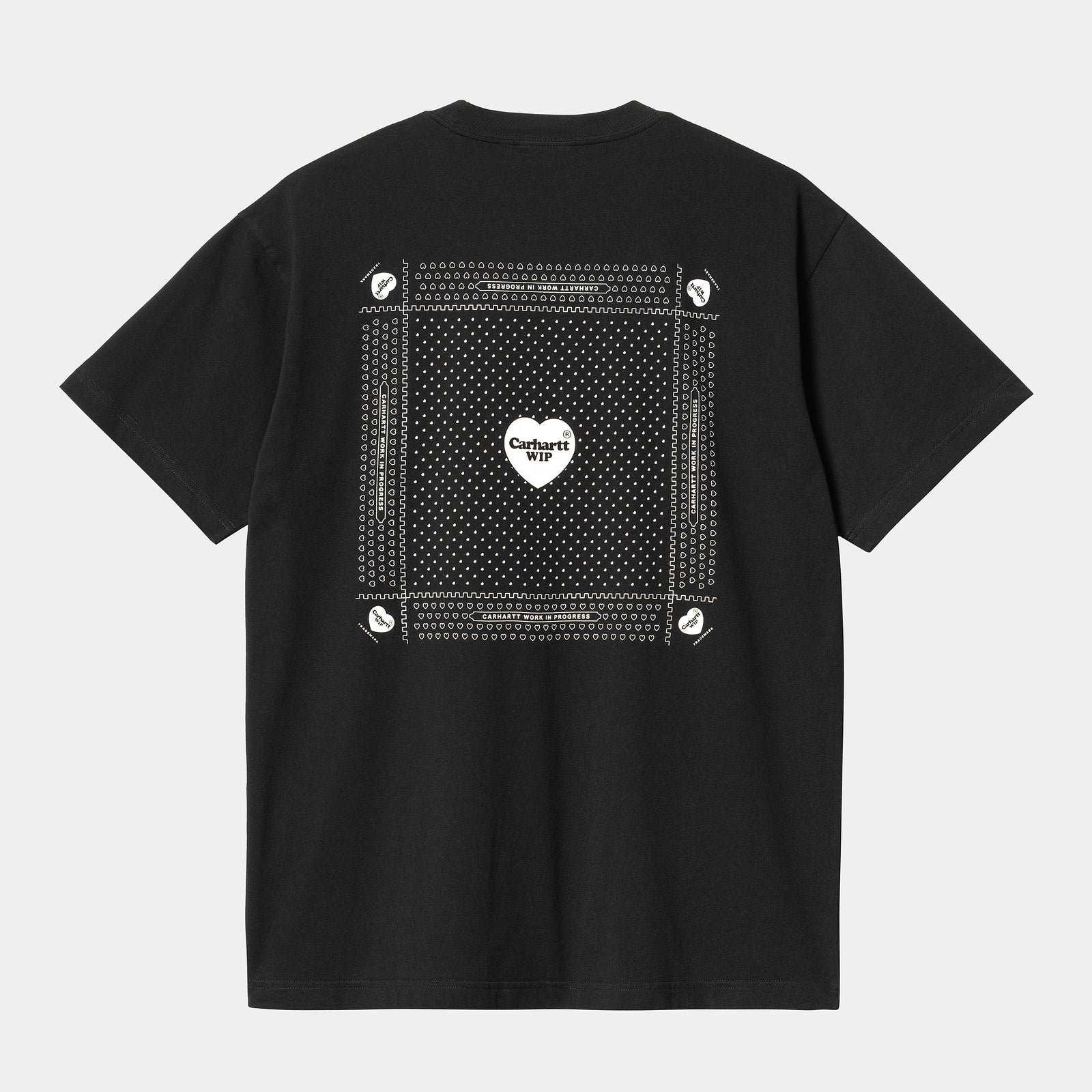 Carhartt WIP Heart Bandana T-Shirt - Black / White